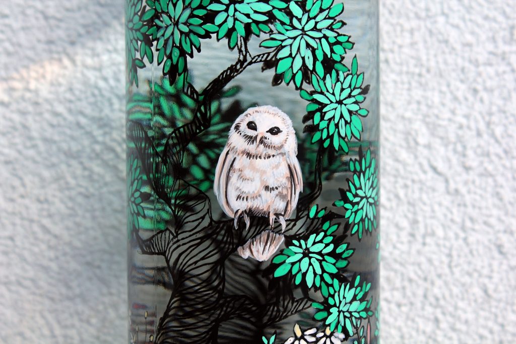 Owl water bottle Shewolfka